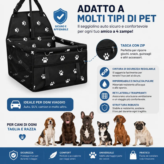 Borsa Auto Pieghevole Impermeabile per Cani