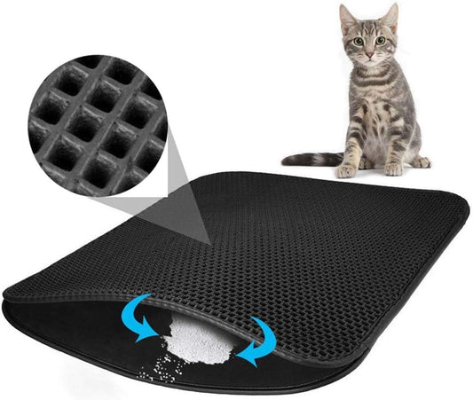 Tappetino Lettiera Gatti Doppio Strato Antiscivolo