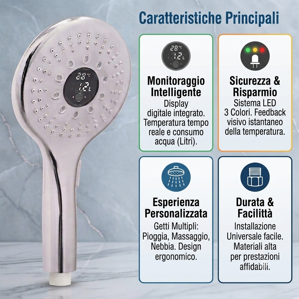 Soffione Doccia Eco-Smart